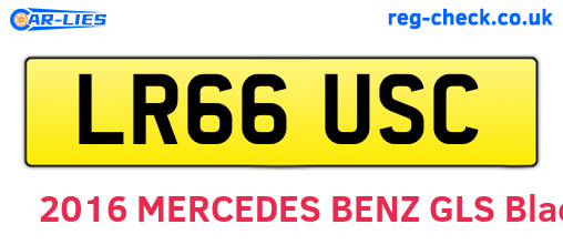 LR66USC are the vehicle registration plates.