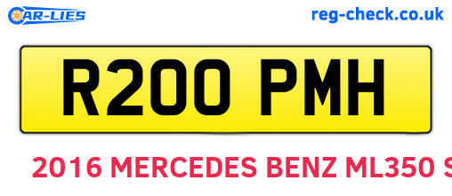 R200PMH are the vehicle registration plates.