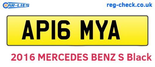 AP16MYA are the vehicle registration plates.