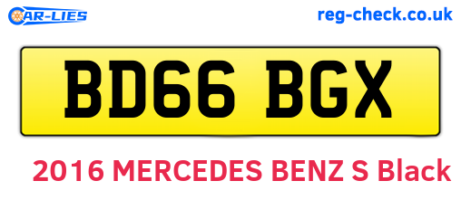 BD66BGX are the vehicle registration plates.