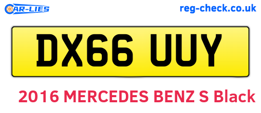 DX66UUY are the vehicle registration plates.