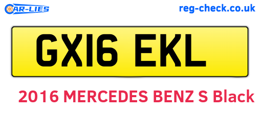 GX16EKL are the vehicle registration plates.