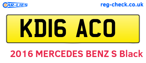 KD16ACO are the vehicle registration plates.