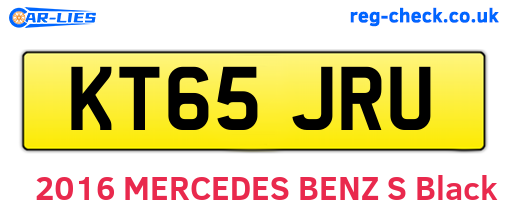 KT65JRU are the vehicle registration plates.