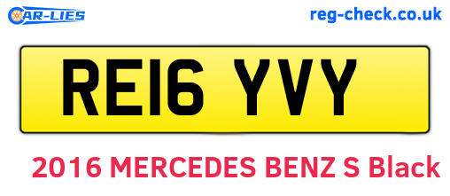 RE16YVY are the vehicle registration plates.