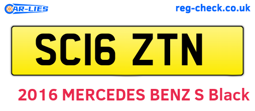 SC16ZTN are the vehicle registration plates.