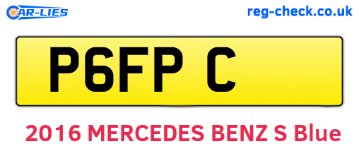 P6FPC are the vehicle registration plates.