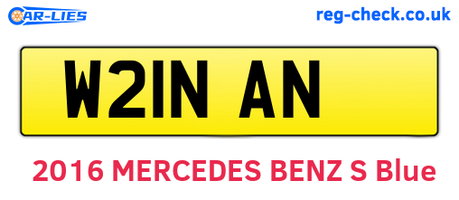 W21NAN are the vehicle registration plates.