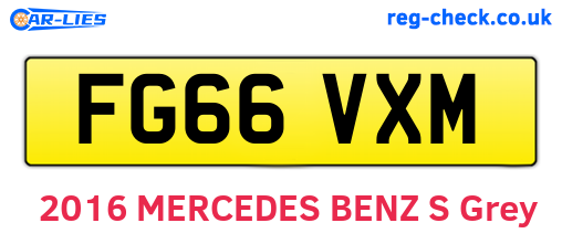 FG66VXM are the vehicle registration plates.