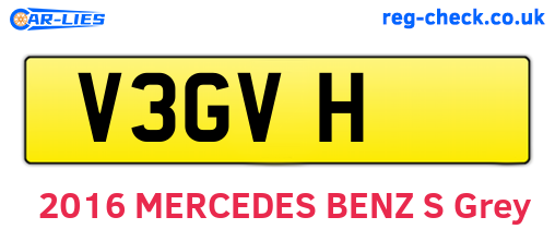 V3GVH are the vehicle registration plates.
