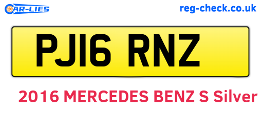 PJ16RNZ are the vehicle registration plates.