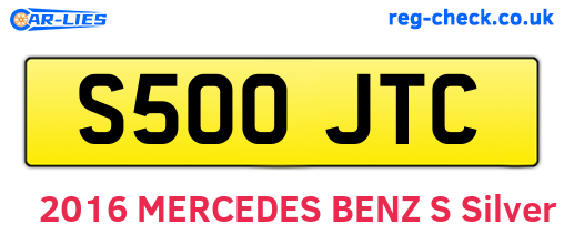 S500JTC are the vehicle registration plates.