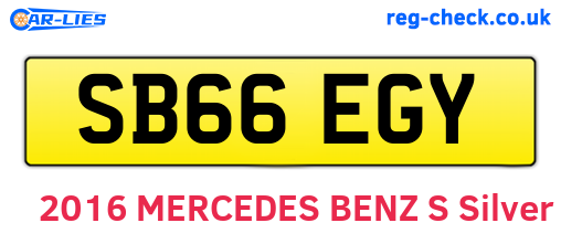 SB66EGY are the vehicle registration plates.