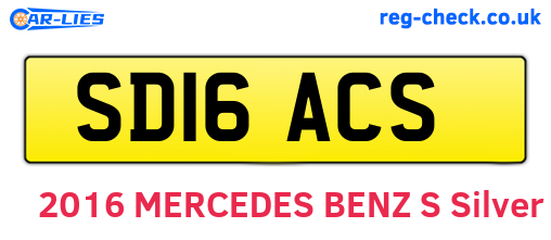 SD16ACS are the vehicle registration plates.