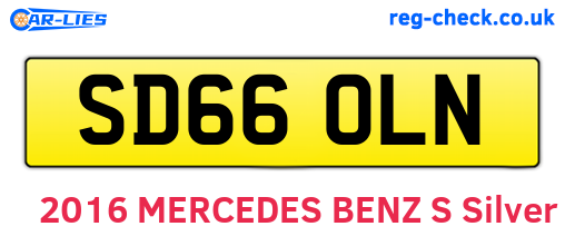 SD66OLN are the vehicle registration plates.
