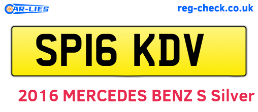 SP16KDV are the vehicle registration plates.