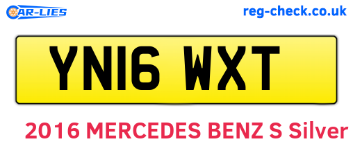 YN16WXT are the vehicle registration plates.