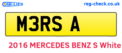 M3RSA are the vehicle registration plates.