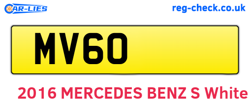 MV60 are the vehicle registration plates.