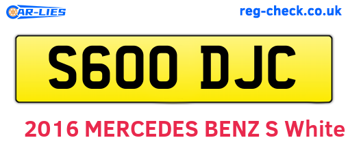 S600DJC are the vehicle registration plates.