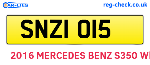 SNZ1015 are the vehicle registration plates.