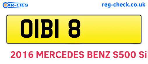 OIB18 are the vehicle registration plates.