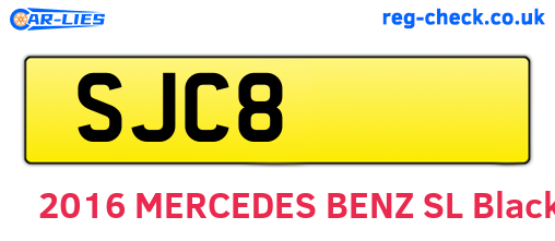 SJC8 are the vehicle registration plates.
