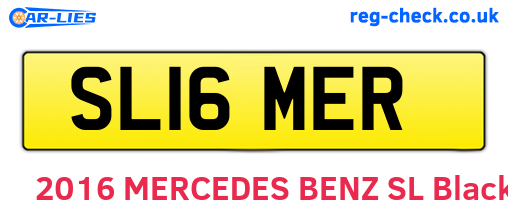 SL16MER are the vehicle registration plates.