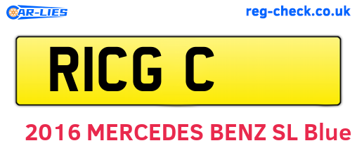 R1CGC are the vehicle registration plates.