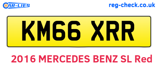 KM66XRR are the vehicle registration plates.