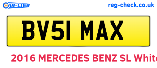 BV51MAX are the vehicle registration plates.