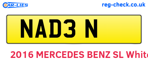 NAD3N are the vehicle registration plates.