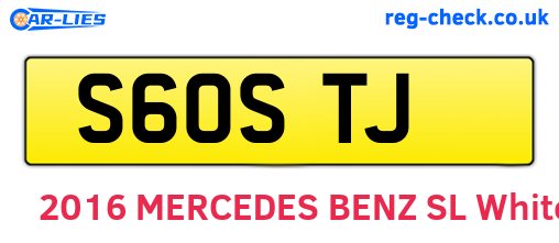 S60STJ are the vehicle registration plates.