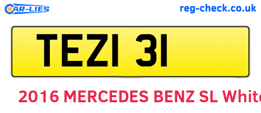 TEZ131 are the vehicle registration plates.