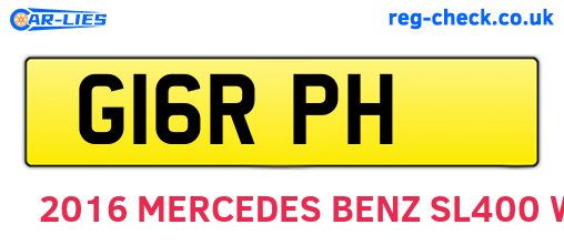 G16RPH are the vehicle registration plates.