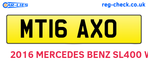 MT16AXO are the vehicle registration plates.