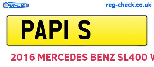 PAP1S are the vehicle registration plates.