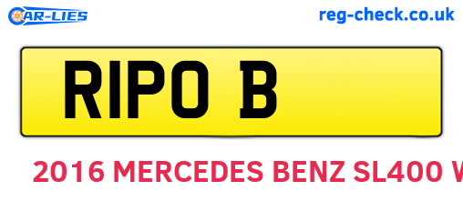 R1POB are the vehicle registration plates.