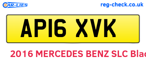 AP16XVK are the vehicle registration plates.