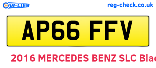AP66FFV are the vehicle registration plates.