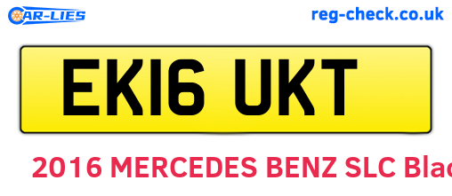 EK16UKT are the vehicle registration plates.