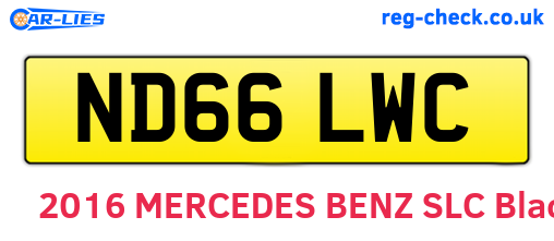 ND66LWC are the vehicle registration plates.
