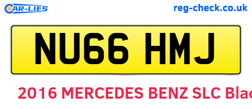 NU66HMJ are the vehicle registration plates.