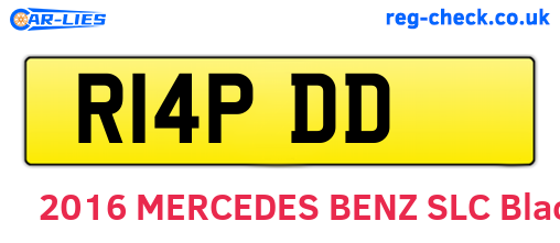 R14PDD are the vehicle registration plates.