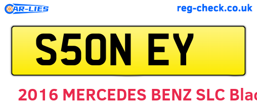 S50NEY are the vehicle registration plates.