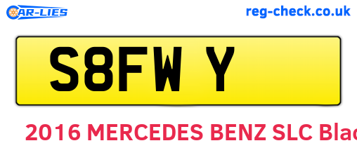 S8FWY are the vehicle registration plates.