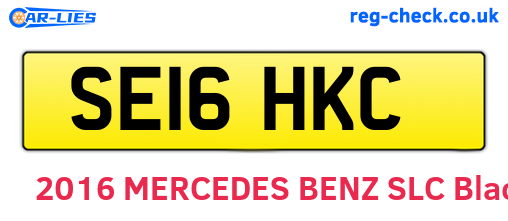SE16HKC are the vehicle registration plates.