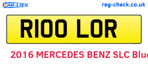 R100LOR are the vehicle registration plates.