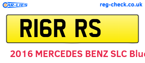 R16RRS are the vehicle registration plates.