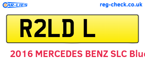 R2LDL are the vehicle registration plates.